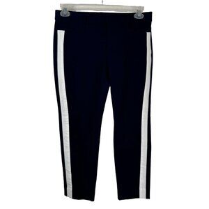 Banana Republic NEW Sloan Navy Blue White Tux Pants Skinny Ankle Size 8 Petite